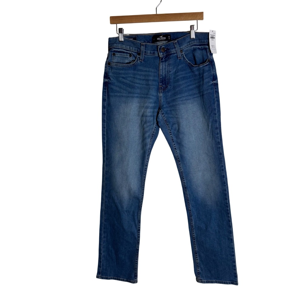 Hollister Men's Epic Flex Slim Straight Jeans Medium Wash 30x32